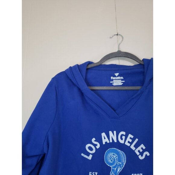 Los Angeles Rams Fanatics Womens 3XL Hoodie Pullover Blue Football NFL Pocket - Picture 4 of 5